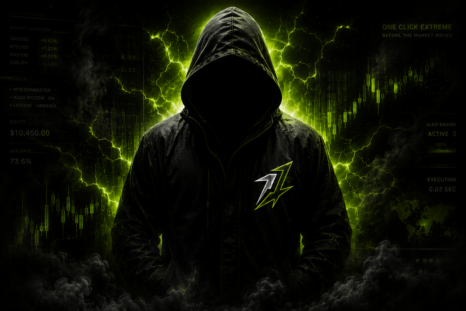 ONE CLICK EXTREME hooded trader
